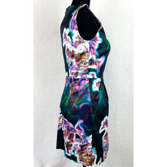 MILLY • Abstract Printed Sleeveless Mini Dress, 4 - Picture 4 of 14
